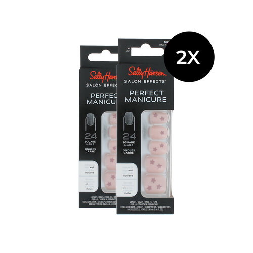 Sally Hansen Perfect Manicure 24 Square Nails - What A Star! (2 stuks)