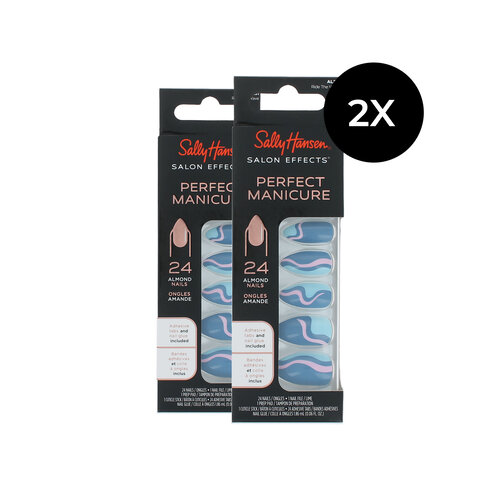 Sally Hansen Perfect Manicure 24 Almond Nails - Ride The Wave (2 stuks)