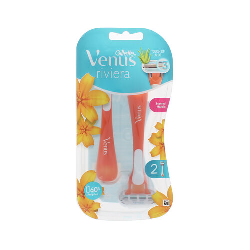 Gillette Venus Riviera Disposable Razors with Scented Handle - 2 pieces