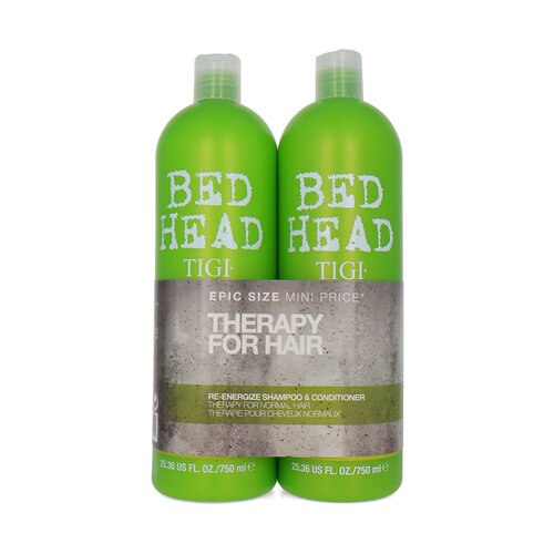 TIGI Bead Head Re-Energize Duo Shampoo + Conditioner - 2 x 750 ml TIGI Bead Head Re-Energize Duo Shampoo + Conditioner - 2 x 750 ml