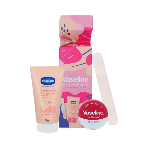 Vaseline Wild Rose Glow Skin Radiance Cadeauset - 75 ml - 20 g