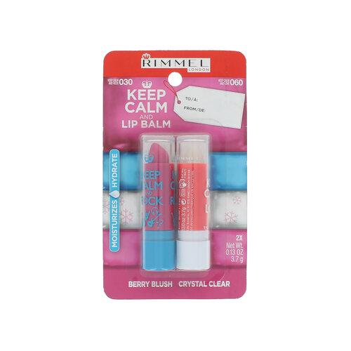 Rimmel Keep Clam and Lip Balm Duo 2 x 3,7 g - Berry Blush-Crystal Clear Rimmel Keep Clam and Lip Balm Duo 2 x 3,7 g - Berry Blush-Crystal Clear