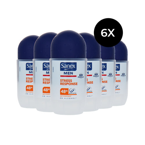 Sanex Men Stress Response Deo Roller - 6 x 50 ml