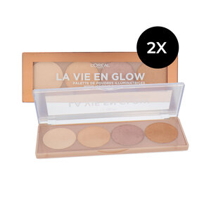 La Vie En Glow Highlighting Powder Palette - 01 Warm Glow (2 stuks)