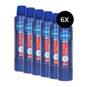 Men Active Dry Deodorant Spray - 6 x 250 ml