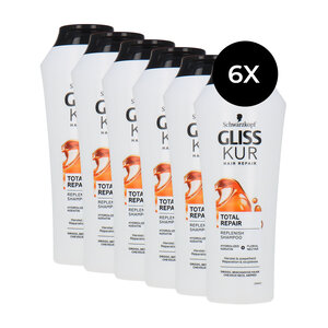 Gliss Kur Hair Repair Total Repair Shampoo - 6 x 250 ml