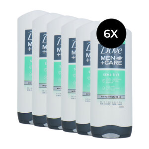 Men + Care Sensitive Body + Face + Hair Wash - 6 x 400 ml