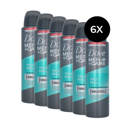 Dove Men + Care Talc Feel Deodorant Spray - 6 x 150 ml