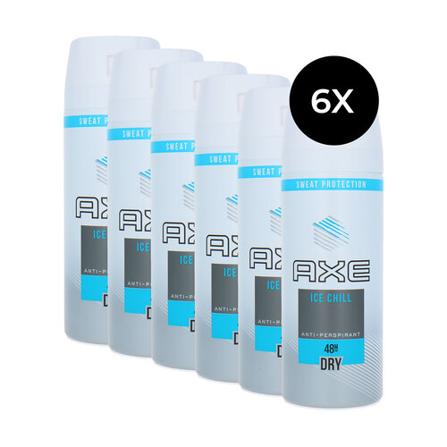 Axe Ice Chill Deodorant Spray - 6 x 150 ml