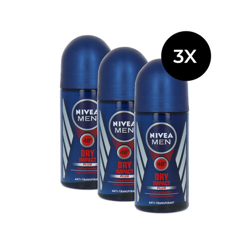 Nivea Men Dry Impact Roll'On Deo - 3 x 50 ml