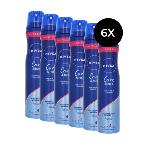 Nivea Care & Hold Regenerating Hairspray - 6 x 250 ml