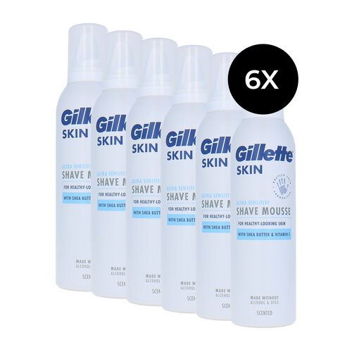Gillette Ultra Sensitive Shave Mousse - 6 x 240 ml Gillette Ultra Sensitive Shave Mousse - 6 x 240 ml