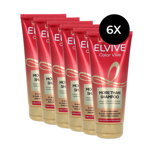 L'Oréal Elvive Color Vice More Than Shampoo - 6 x 200 ml