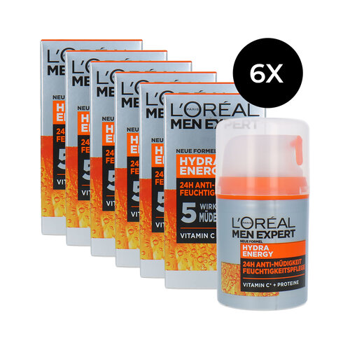 L'Oréal Hydra Energy Ant-Fatigue Cream - 6 x 50 ml