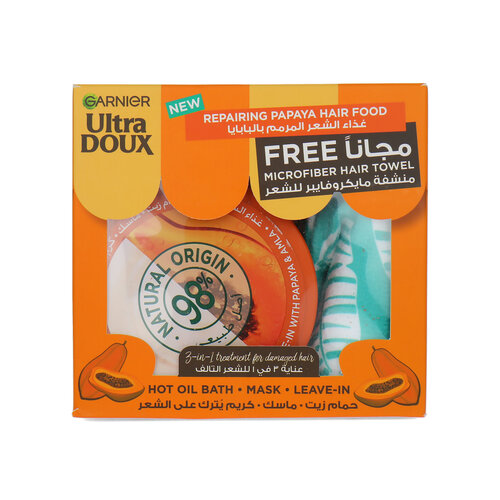 Garnier Ultra Doux Repairing Papaya Hair Food Cadeauset - 390 ml