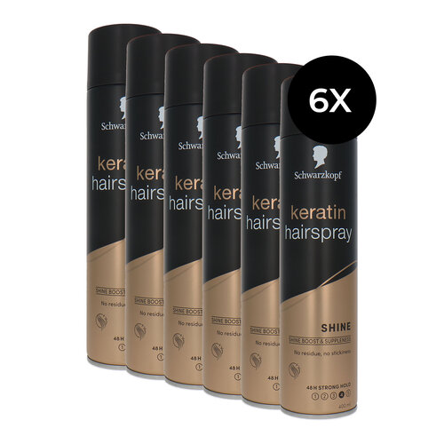 Schwarzkopf Professional Styling Keratin Hairspray - 6 x 400 ml