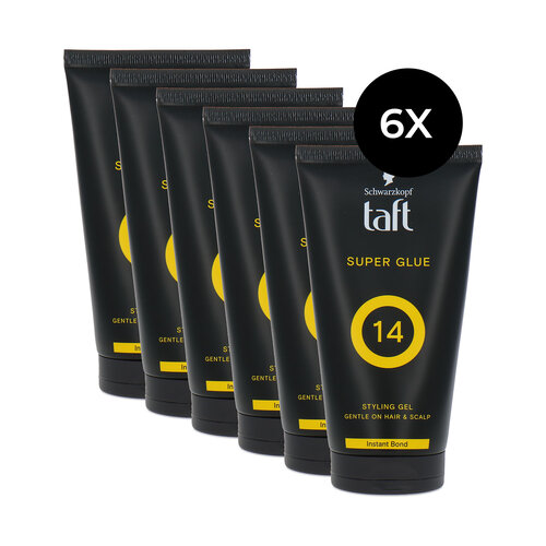 Schwarzkopf Taft Super Glue Styling Gel - 6 x 150 ml