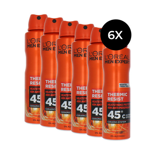 L'Oréal Men Expert Thermic Resist Deodorant Spray - 6 x 150 ml