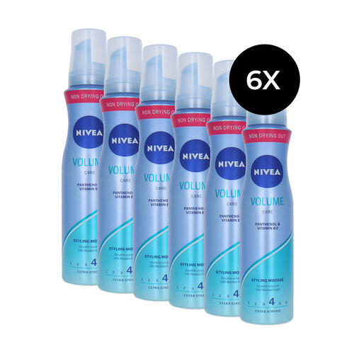 Nivea Volume Care Styling Mousse 4 Extra Strong - 6 x 150 ml Nivea Volume Care Styling Mousse 4 Extra Strong - 6 x 150 ml