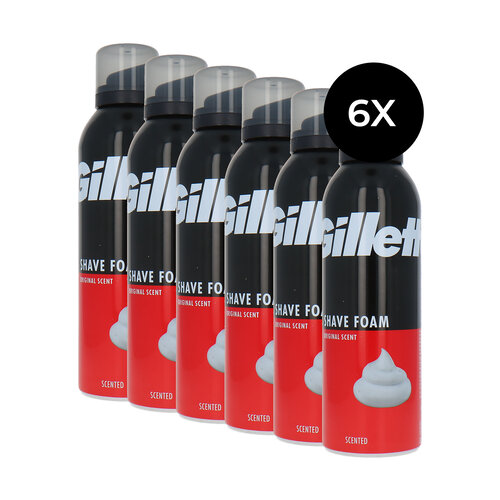 Gillette Shave Foam Original Scent - 6 x 200 ml Gillette Shave Foam Original Scent - 6 x 200 ml