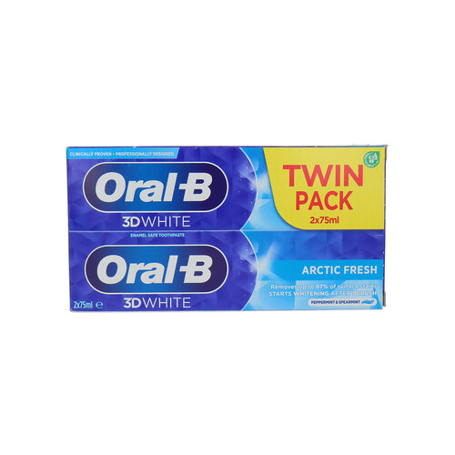 Oral-B 3D White Arctic Fresh Twinpack Tandpasta - 2 x 75 ml Oral-B 3D White Arctic Fresh Twinpack Tandpasta - 2 x 75 ml