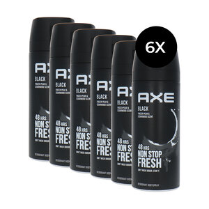 Axe 48 H Fresh Deodorant Spray Black - 6 x 150 ml 48 H Fresh Deodorant Spray Black - 6 x 150 ml