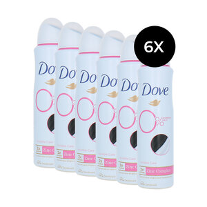 Invisible Care 0% Zinc Complex Deodorant Spray - 6 x 150 ml