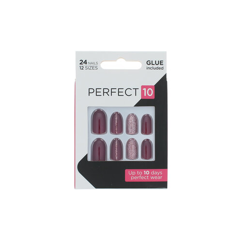 Elegant Touch Perfect 10 Pre-Glued Nails - Diva Forever Elegant Touch Perfect 10 Pre-Glued Nails - Diva Forever