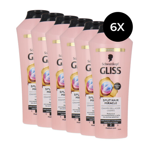 Schwarzkopf Gliss Split Hair Miracle Sealing Shampoo - 6 x 400 ml Schwarzkopf Gliss Split Hair Miracle Sealing Shampoo - 6 x 400 ml