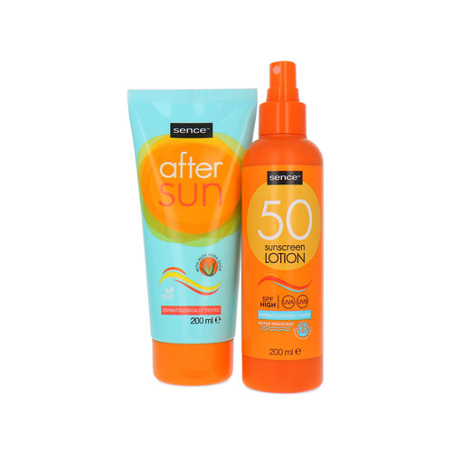 Sence Sunscreen Lotion SPF 50 + Aftersun - 2 x 200 ml Sence Sunscreen Lotion SPF 50 + Aftersun - 2 x 200 ml