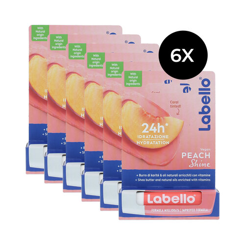 Labello Peach Shine Lipcare (6 stuks) Labello Peach Shine Lipcare (6 stuks)