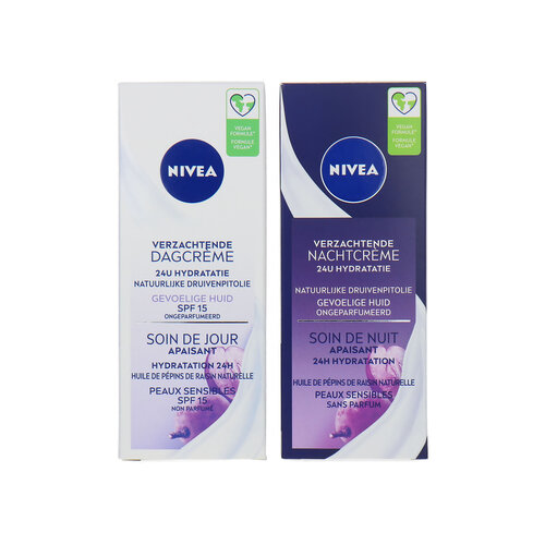 Nivea Soothing Day & Night Cream - 2 x 50 ml (voor gevoelige huid) Nivea Soothing Day & Night Cream - 2 x 50 ml (voor gevoelige huid)