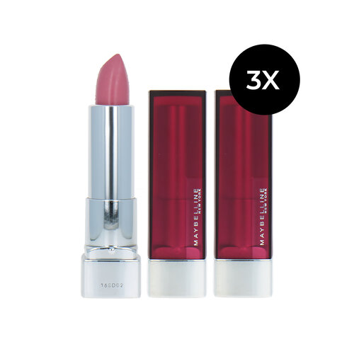 Maybelline Color Sensational Matte Lipstick - 942 Blushing Pout (set van 3)