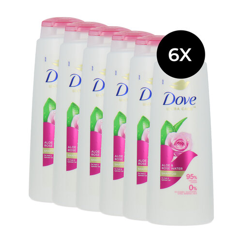 Dove Ultra Care Aloe & Rose Water Shampoo - 6 x 400 ml Dove Ultra Care Aloe & Rose Water Shampoo - 6 x 400 ml