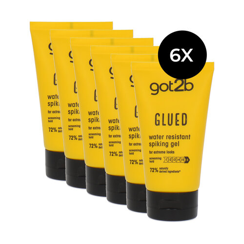 Schwarzkopf Got2B Glued Water Resistant Spiking Gel - 6 x 150 ml Schwarzkopf Got2B Glued Water Resistant Spiking Gel - 6 x 150 ml