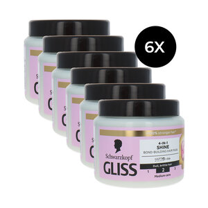 Schwarzkopf Gliss 4-in1 Shine Bond-Building Hair Mask - 6 x 400 ml Gliss 4-in1 Shine Bond-Building Hair Mask - 6 x 400 ml