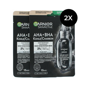 AHA + BHA Charcoal Mattifying Mask - 2 x 28 gr