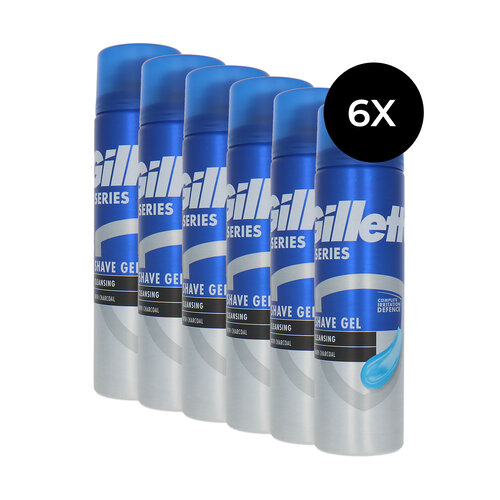 Gillette Series Cleansing Shave Gel - 6 x 200 ml Gillette Series Cleansing Shave Gel - 6 x 200 ml
