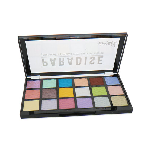 Barry M 18 Color Baked Matte & Metallic Oogschaduw Palette - Paradise Barry M 18 Color Baked Matte & Metallic Oogschaduw Palette - Paradise