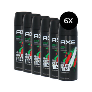 Axe 48 HRS Non Stop Fresh Deodorant Spray Africa - 6 x 150 ml 48 HRS Non Stop Fresh Deodorant Spray Africa - 6 x 150 ml