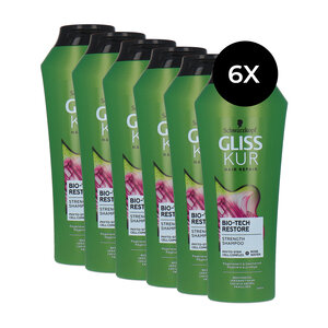 Gliss Kur Bio-Tech Restore Shampoo - 6 x 250 ml