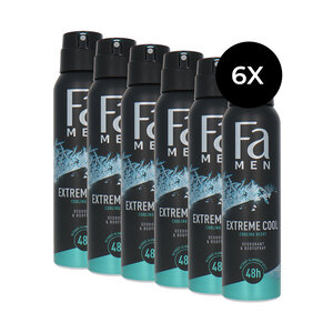 Fa Men Extreme Cool Deodorant Spray - 6 x 150 ml Men Extreme Cool Deodorant Spray - 6 x 150 ml