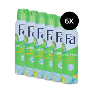 Caribbean Wave Deodorant Spray - 6 x 150 ml