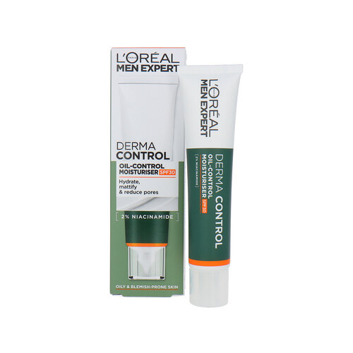 L'Oréal Men Expert Derma Control Oil-Control Moisturiser SPF 30 - 40 ml (Voor vette & onzuivere huid) L'Oréal Men Expert Derma Control Oil-Control Moisturiser SPF 30 - 40 ml (Voor vette & onzuivere huid)