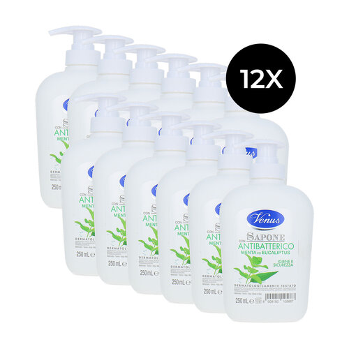 Venus Antibacterial Handsoap with Mint and Eucalyptus - 12 x 250 ml Venus Antibacterial Handsoap with Mint and Eucalyptus - 12 x 250 ml