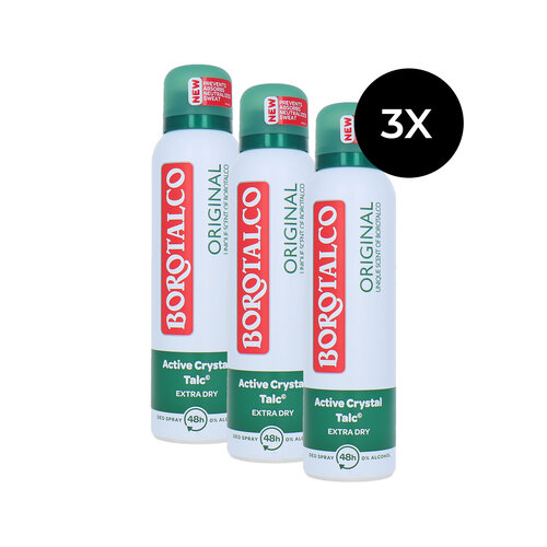 Borotalco Original Extra Dry Deodorant Spray - 3 x 150 ml Borotalco Original Extra Dry Deodorant Spray - 3 x 150 ml