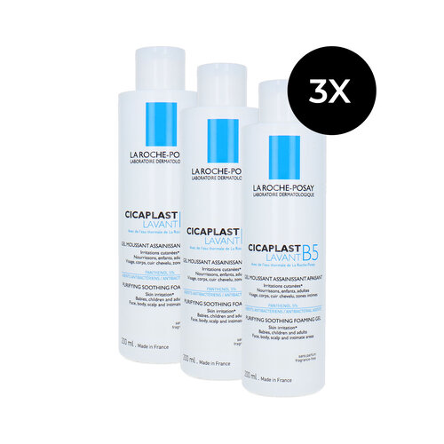 La Roche-Posay Cicaplast B5 Purifying Soothing Foaming Cleansing Gel - 3 x 200 ml La Roche-Posay Cicaplast B5 Purifying Soothing Foaming Cleansing Gel - 3 x 200 ml