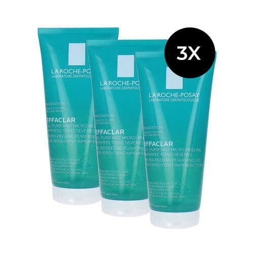 La Roche-Posay Effaclar Micro-Peeling Purifying Gel - 3 x 200 ml La Roche-Posay Effaclar Micro-Peeling Purifying Gel - 3 x 200 ml