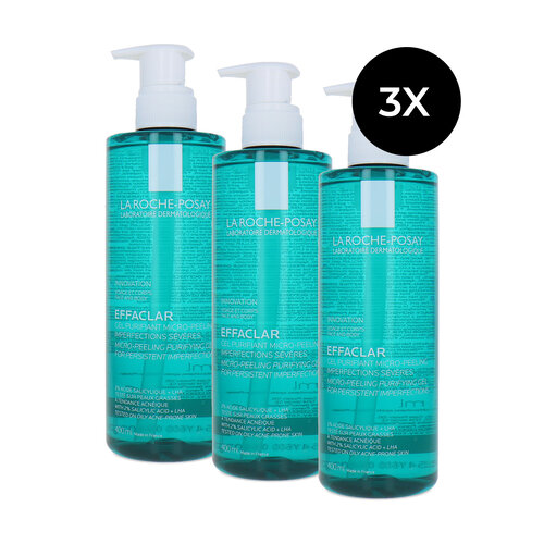 La Roche-Posay Effaclar Micro-Peeling Purifying Gel - 3 x 400 ml La Roche-Posay Effaclar Micro-Peeling Purifying Gel - 3 x 400 ml