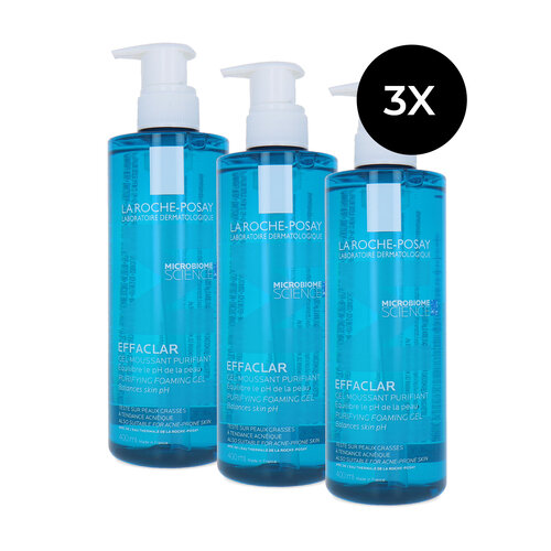 La Roche-Posay Effaclar Purifying Foaming Gel - 3 x 400 ml La Roche-Posay Effaclar Purifying Foaming Gel - 3 x 400 ml